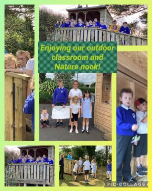 Enjoying our new nature nook and cosy classroom!